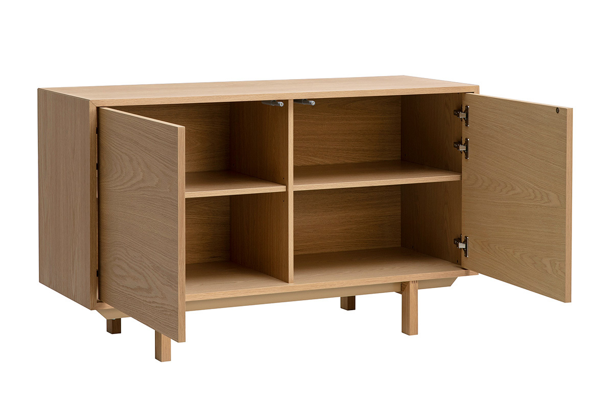 Skandinavisches Sideboard aus hellem Holz mit 2 T�ren L120 cm SID