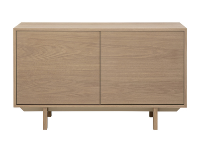 Skandinavisches Sideboard aus hellem Holz mit 2 T&uuml;ren L120 cm SID