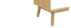 Skandinavisches Sideboard aus hellem und weißem Holz 2 Türen TALIA