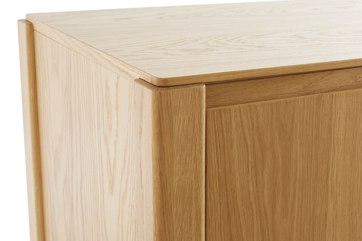 Skandinavisches Sideboard mit 3 Tren aus Eichenholz B166 cm AGALI