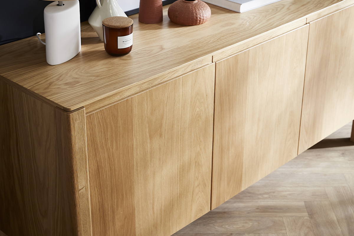 Skandinavisches Sideboard mit 3 Tren aus Eichenholz B166 cm AGALI