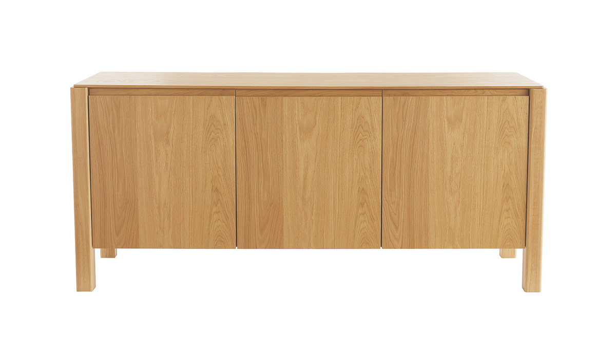 Skandinavisches Sideboard mit 3 Tren aus Eichenholz B166 cm AGALI