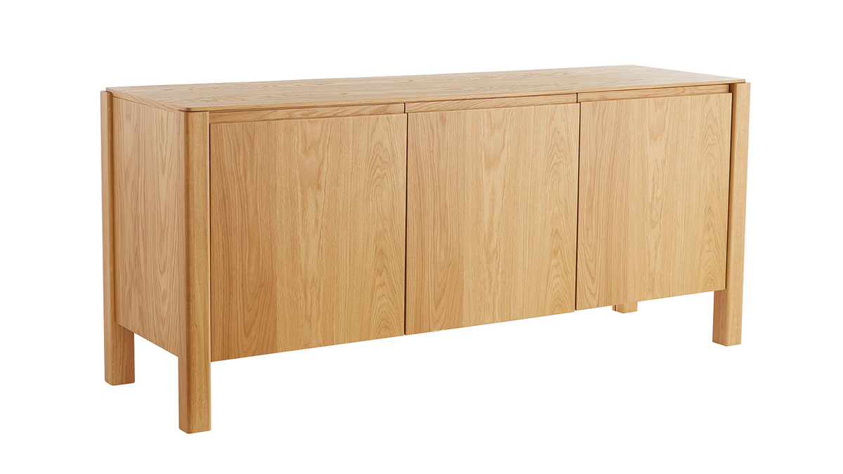 Skandinavisches Sideboard mit 3 Tren aus Eichenholz B166 cm AGALI