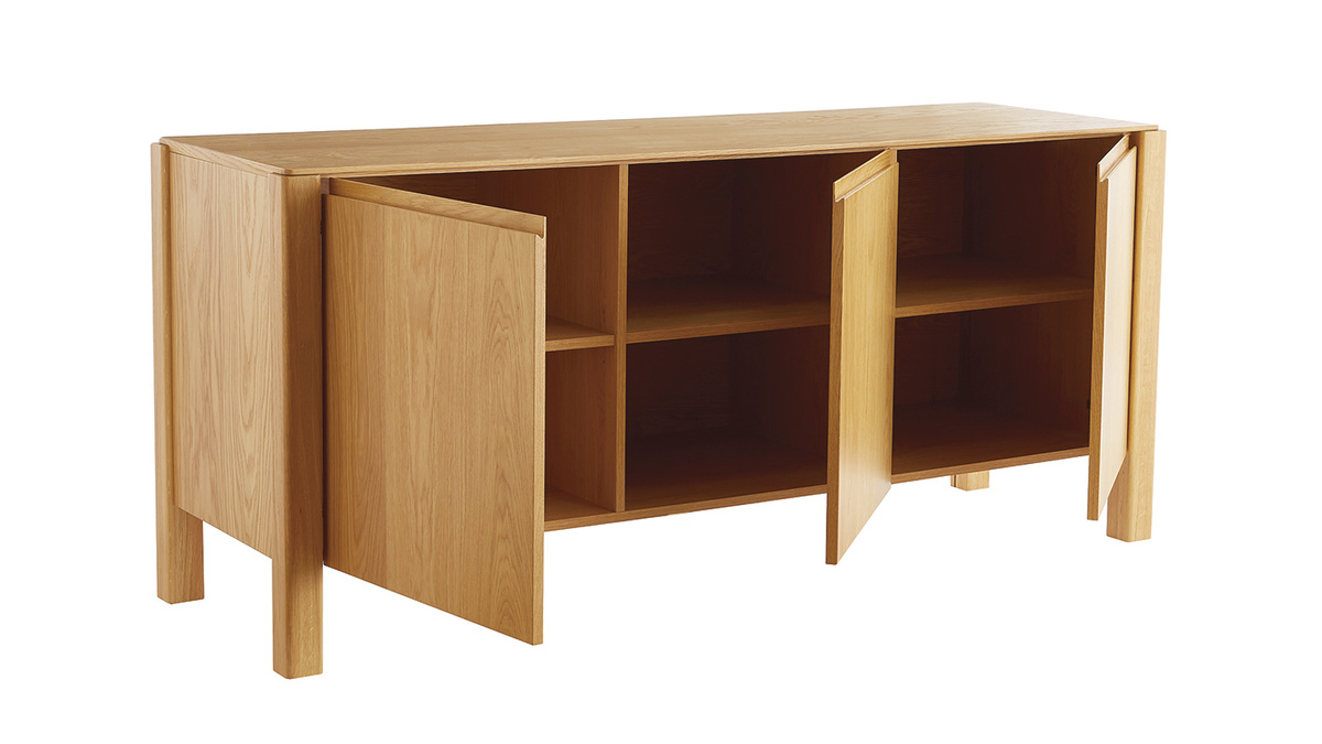 Skandinavisches Sideboard mit 3 Tren aus Eichenholz B166 cm AGALI