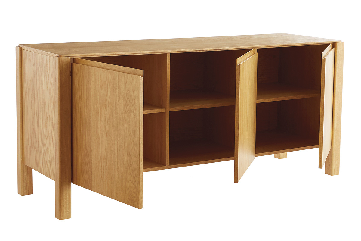 Skandinavisches Sideboard mit 3 Tren aus Eichenholz B166 cm AGALI