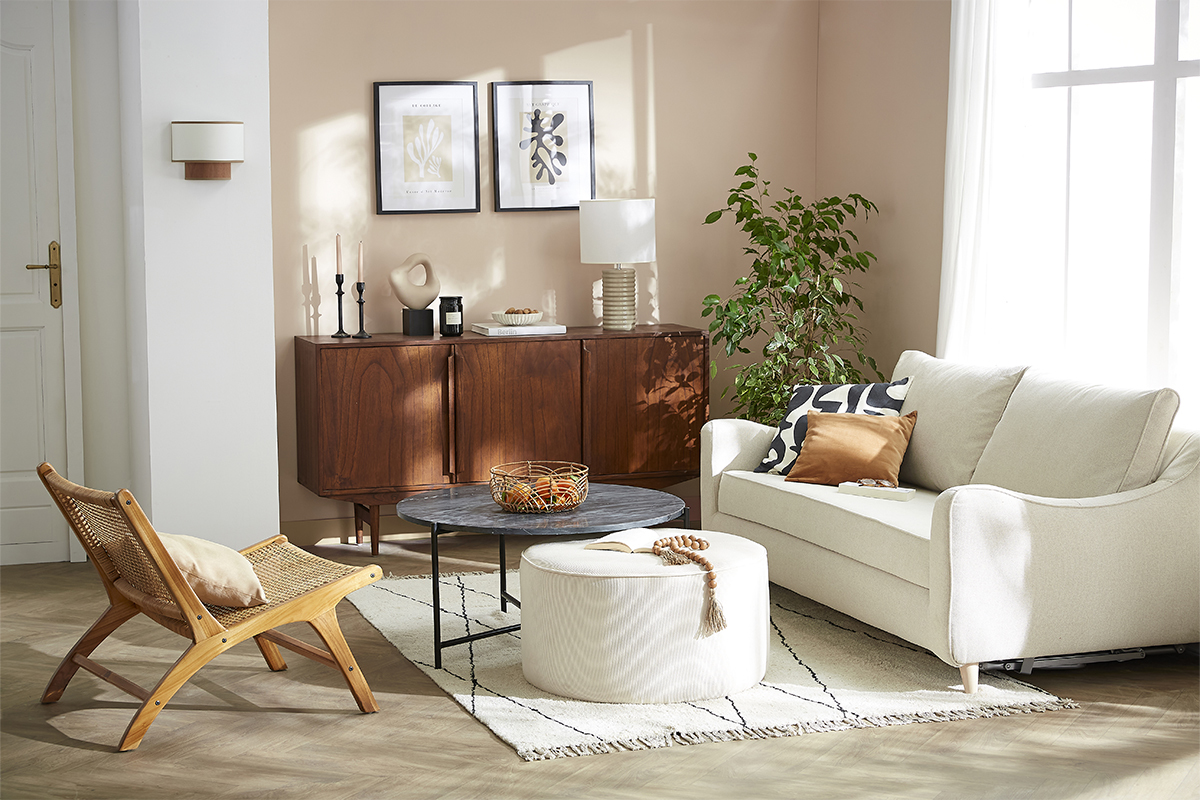 Skandinavisches Sideboard mit 3 Tren B160 cm SEVEN