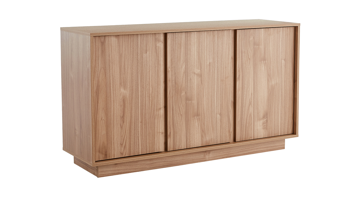 Skandinavisches Sideboard mit 3 Tren in Eichenholzoptik B138 cm COMO