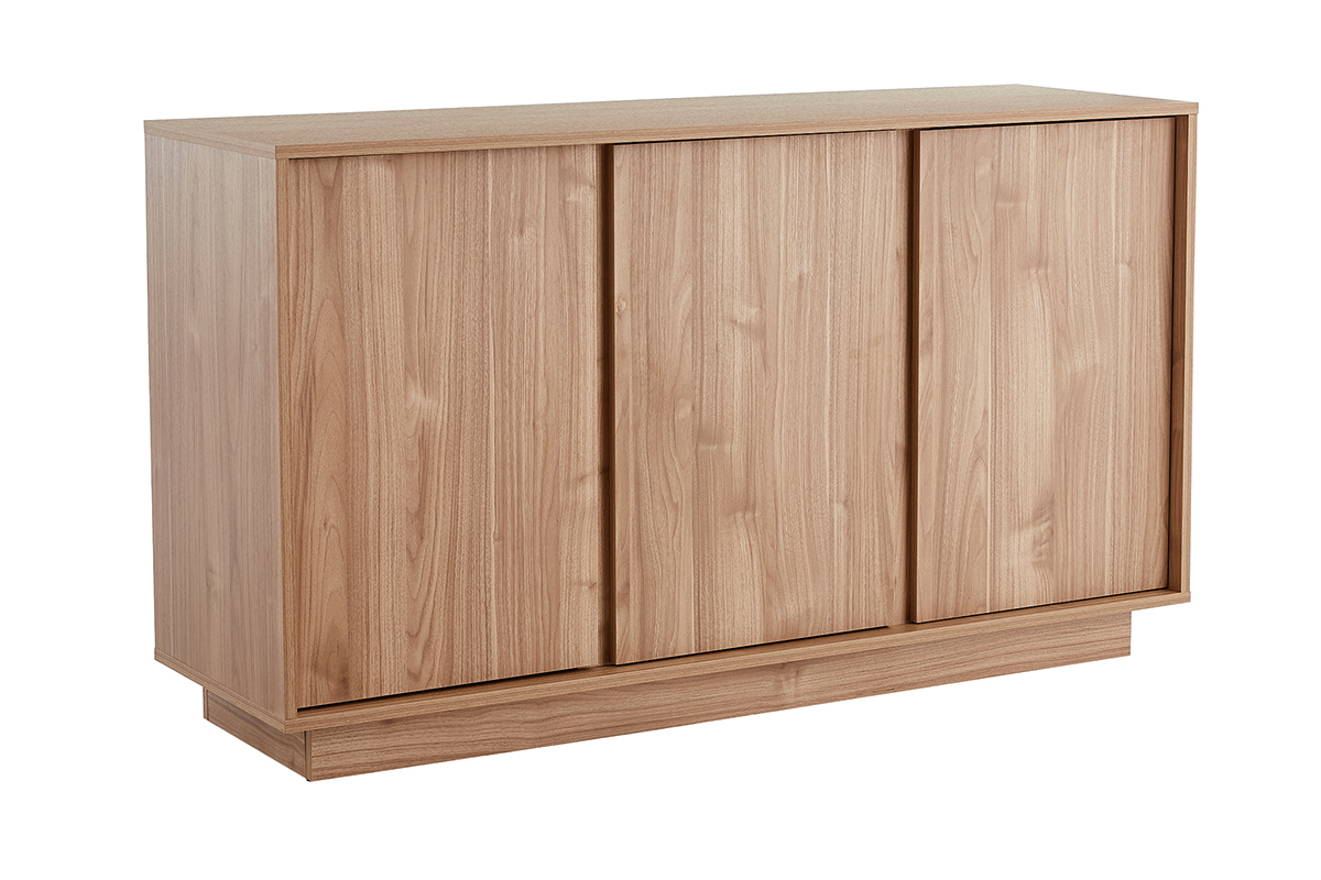 Skandinavisches Sideboard mit 3 Tren in Eichenholzoptik B138 cm COMO