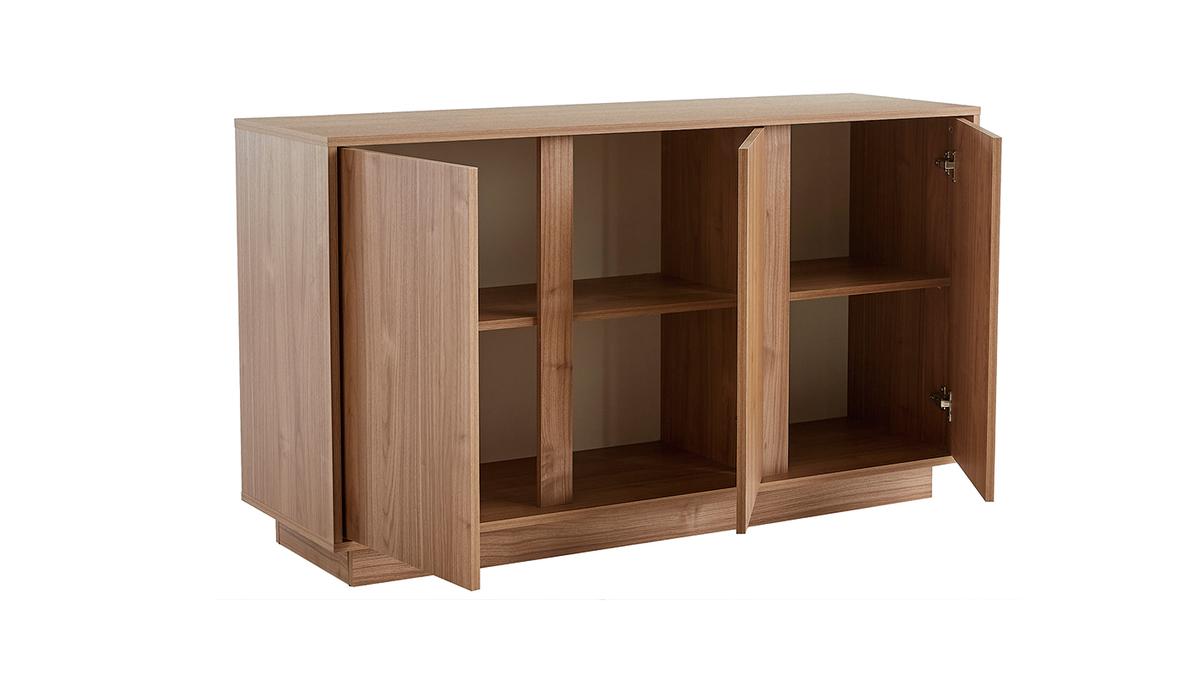 Skandinavisches Sideboard mit 3 Tren in Eichenholzoptik B138 cm COMO