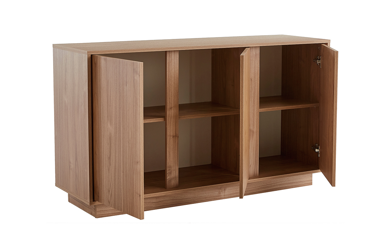 Skandinavisches Sideboard mit 3 Tren in Eichenholzoptik B138 cm COMO