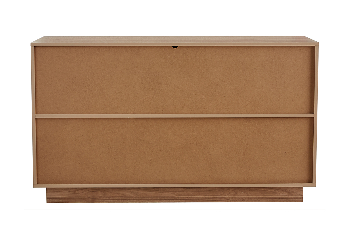 Skandinavisches Sideboard mit 3 Tren in Eichenholzoptik B138 cm COMO