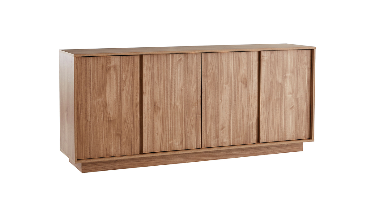 Skandinavisches Sideboard mit 4 Tren in Eichenholzoptik B180 cm COMO