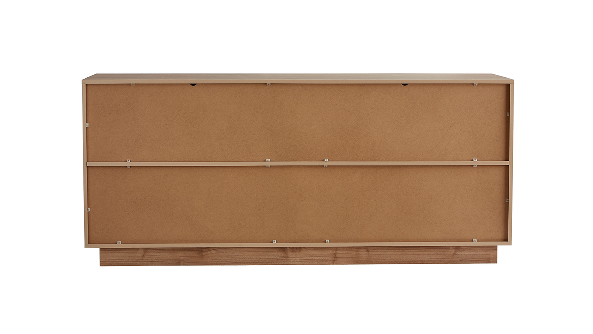 Skandinavisches Sideboard mit 4 Tren in Eichenholzoptik B180 cm COMO