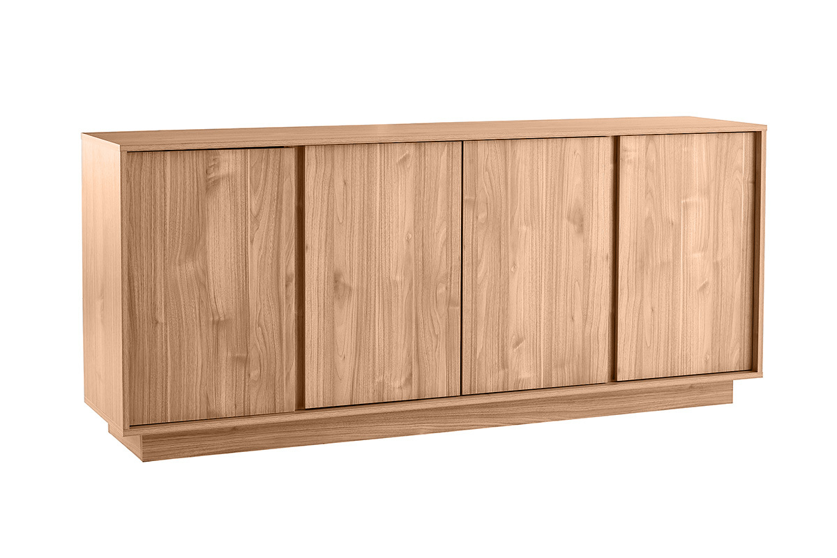 Skandinavisches Sideboard mit 4 Tren in Eichenholzoptik B180 cm COMO