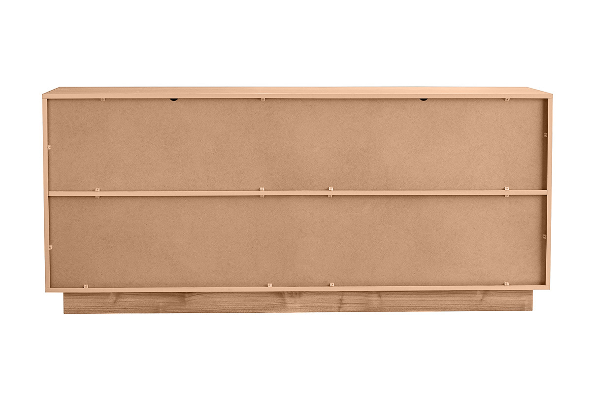 Skandinavisches Sideboard mit 4 Tren in Eichenholzoptik B180 cm COMO