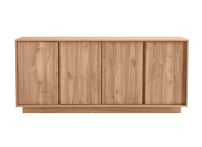 Skandinavisches Sideboard mit 4 Türen in Eichenholzoptik B180 cm COMO