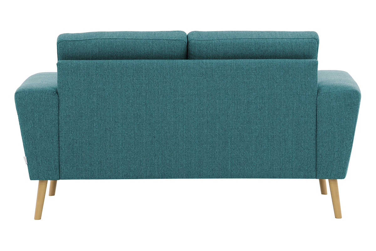 Skandinavisches Sofa 2-Sitzer aus blaugrnem Stoff MOCAZ ?