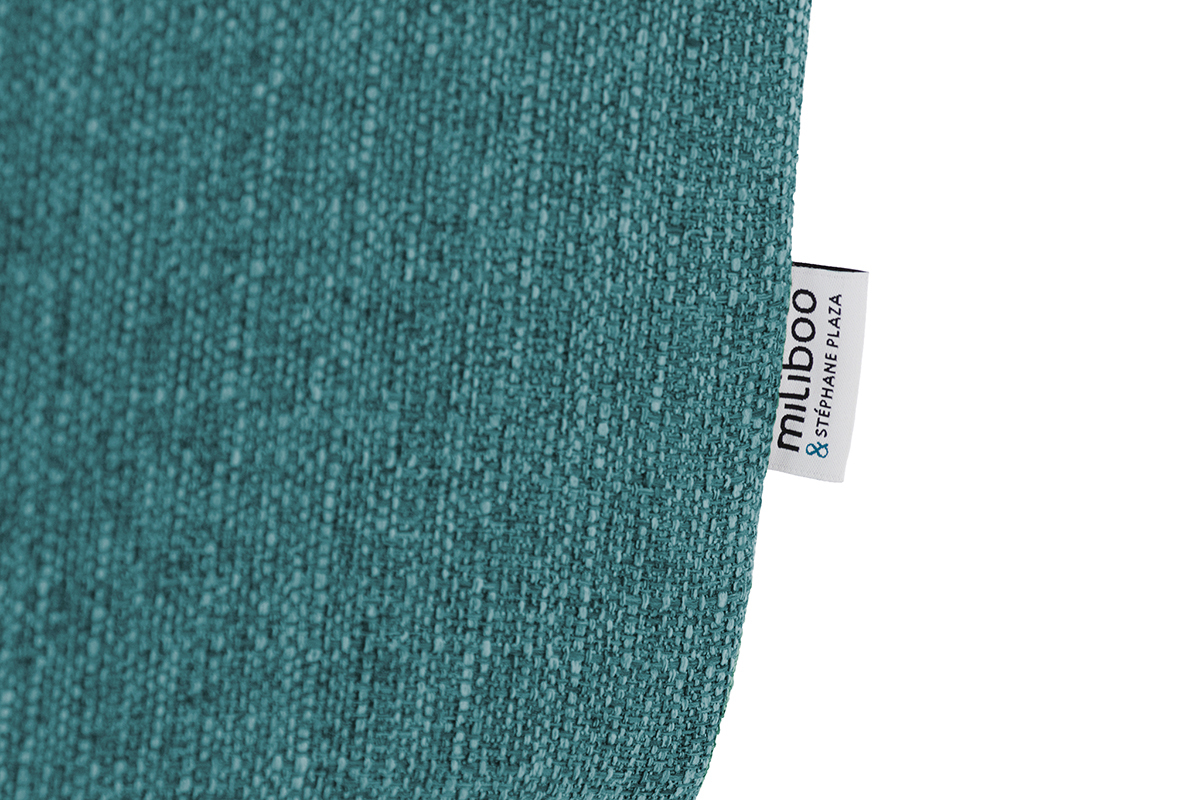 Skandinavisches Sofa 2-Sitzer aus blaugrnem Stoff MOCAZ ?