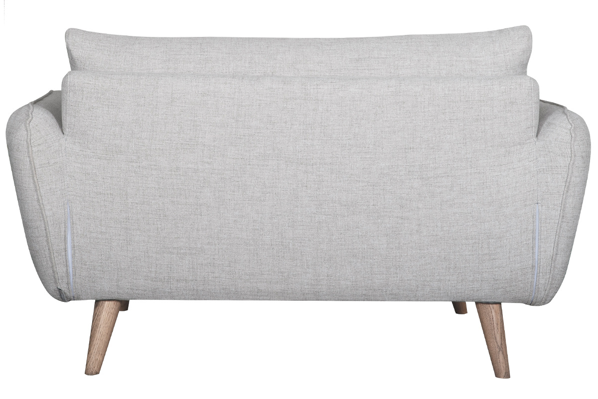 Skandinavisches Sofa 2-Sitzer hellgrau meliert CREEP