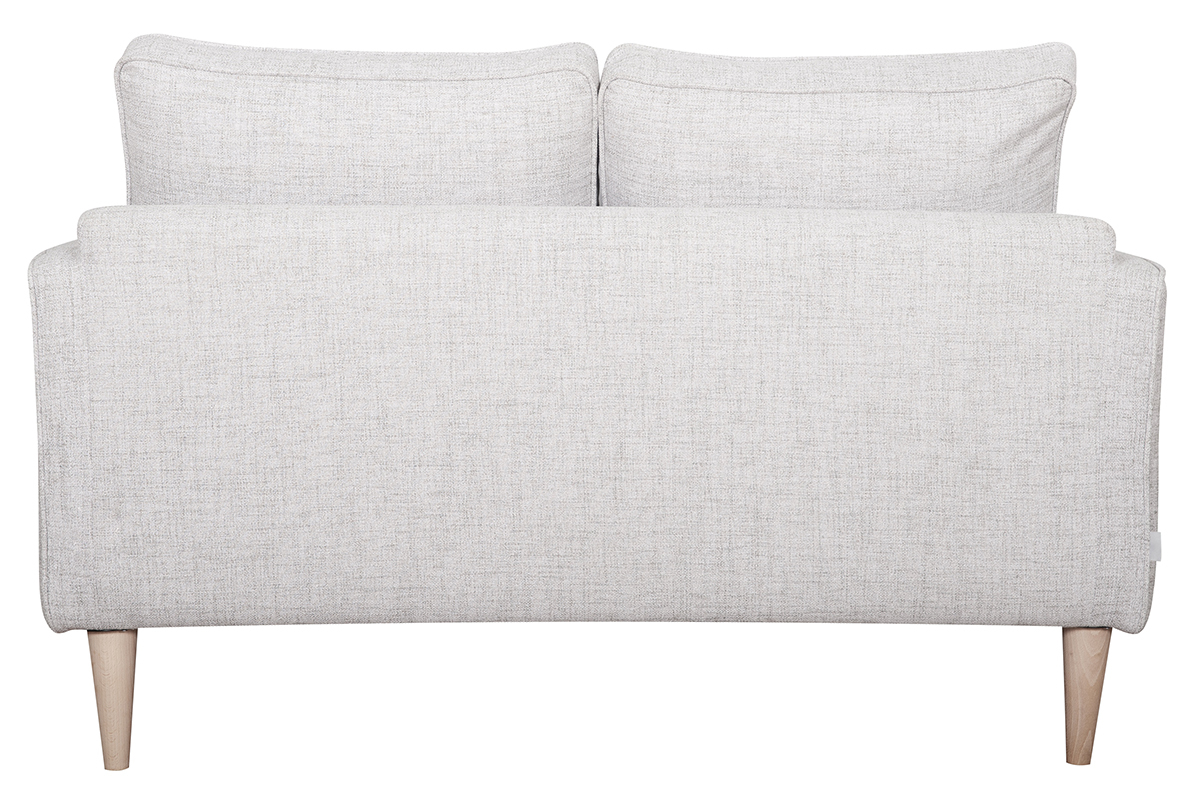 Skandinavisches Sofa 2-Sitzer hellgrau PAPEL
