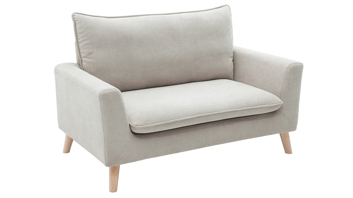 Skandinavisches Sofa 2-Sitzer in Beige CREEP