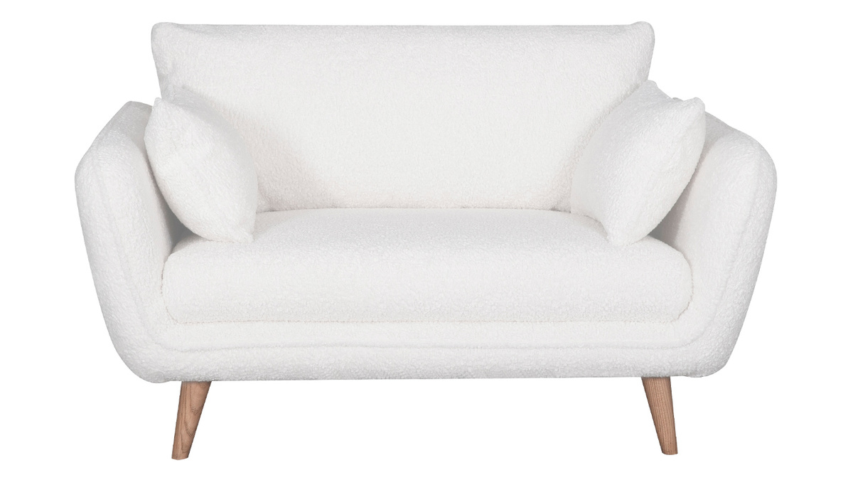 Skandinavisches Sofa 2-Sitzer mit Woll-Effekt CREEP