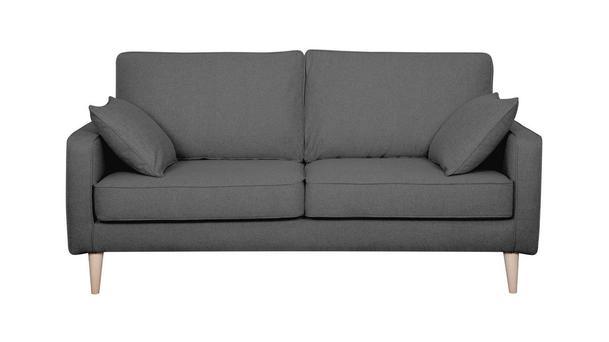 Skandinavisches Sofa 3-Sitzer anthrazitgrau PAPEL