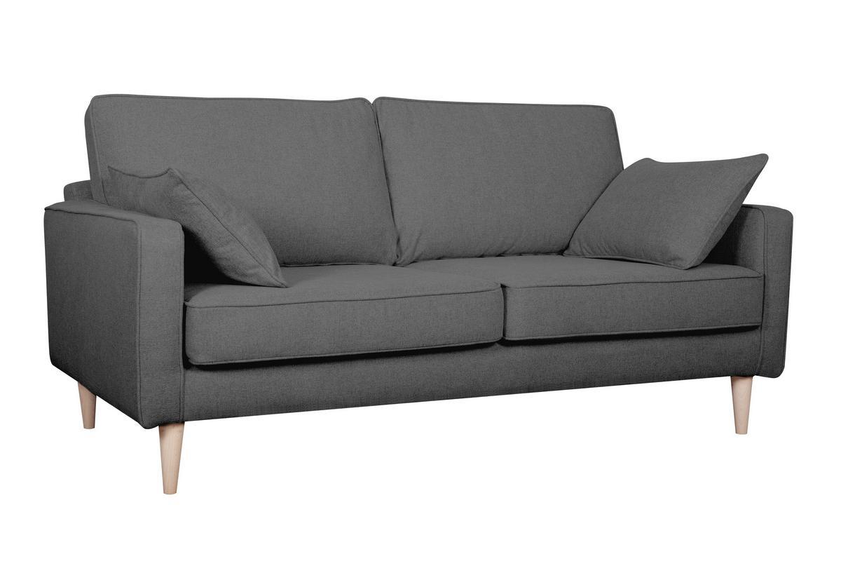 Skandinavisches Sofa 3-Sitzer anthrazitgrau PAPEL