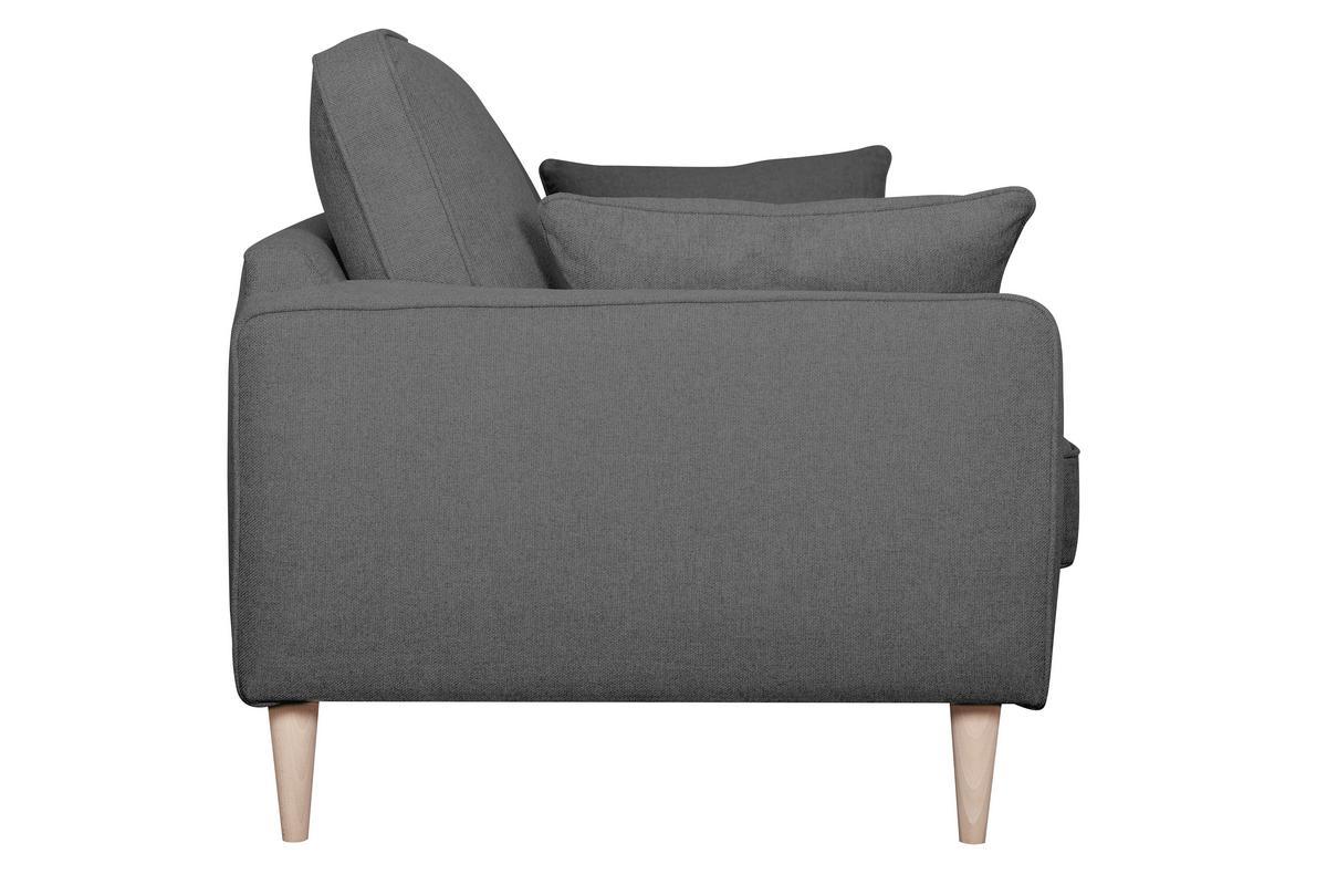 Skandinavisches Sofa 3-Sitzer anthrazitgrau PAPEL