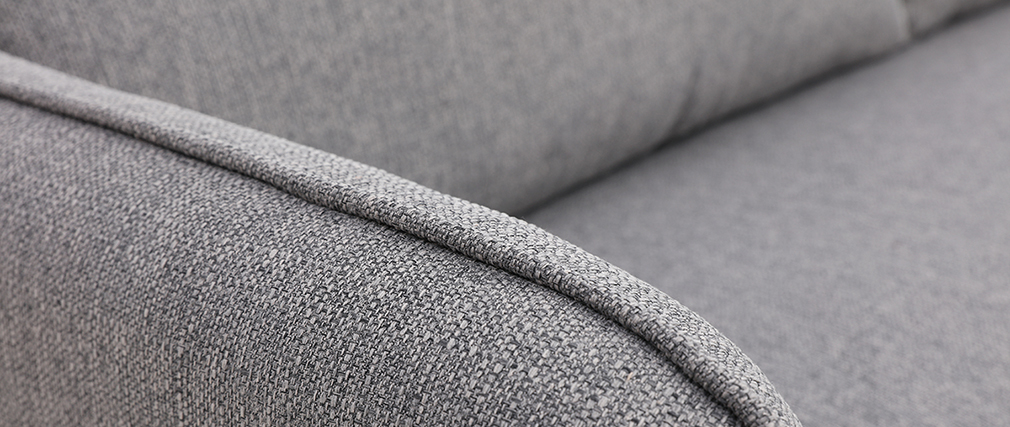 Skandinavisches Sofa 3-Sitzer Hellgrau KURT ? Miliboo |1 ...