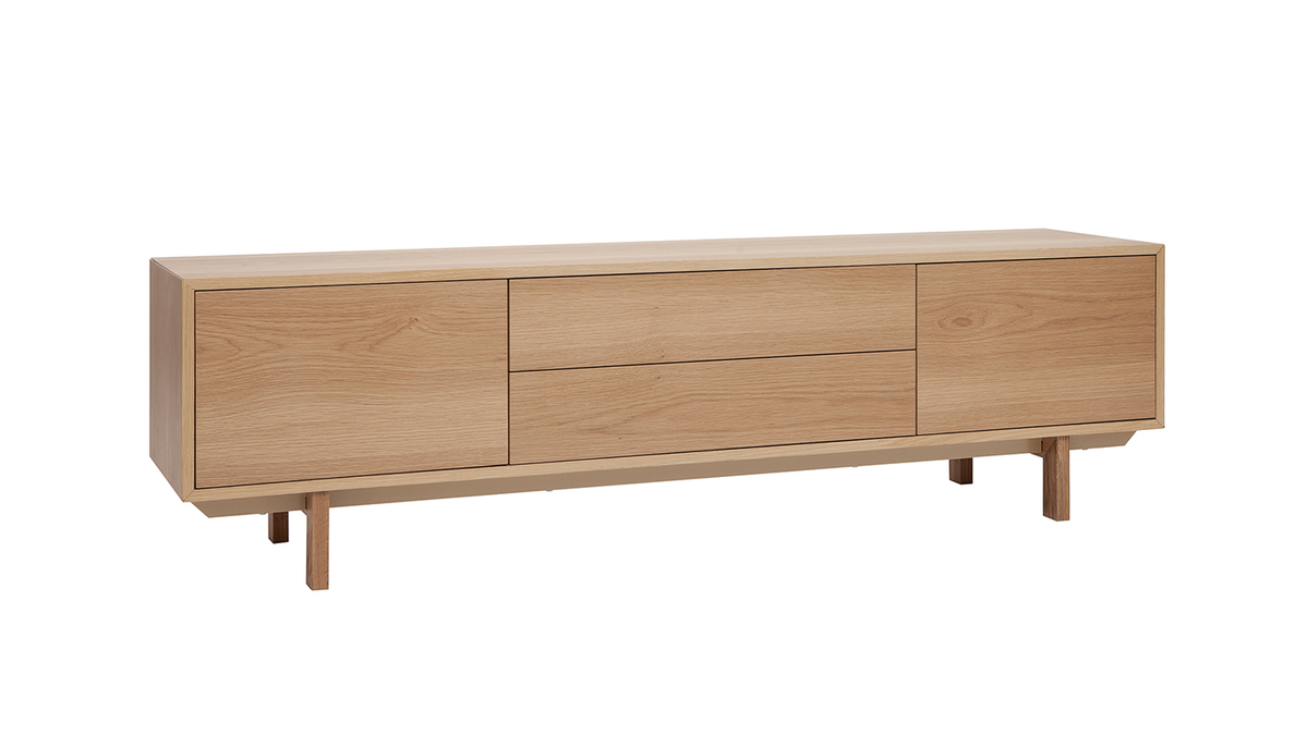 Skandinavisches TV-Möbel aus hellem Holz B180cm SID
