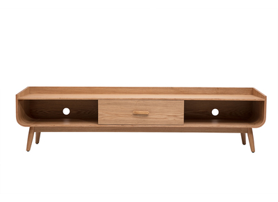 Skandinavisches TV-M&ouml;bel aus hellem Holz, Esche, L200 cm HALLEN