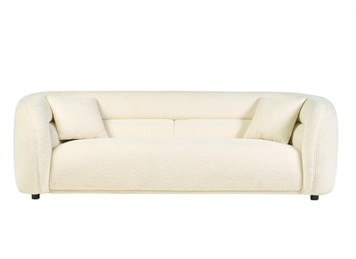 Sofa 3-4 Plätze aus weißem Bouclé-Stoff MOCHI