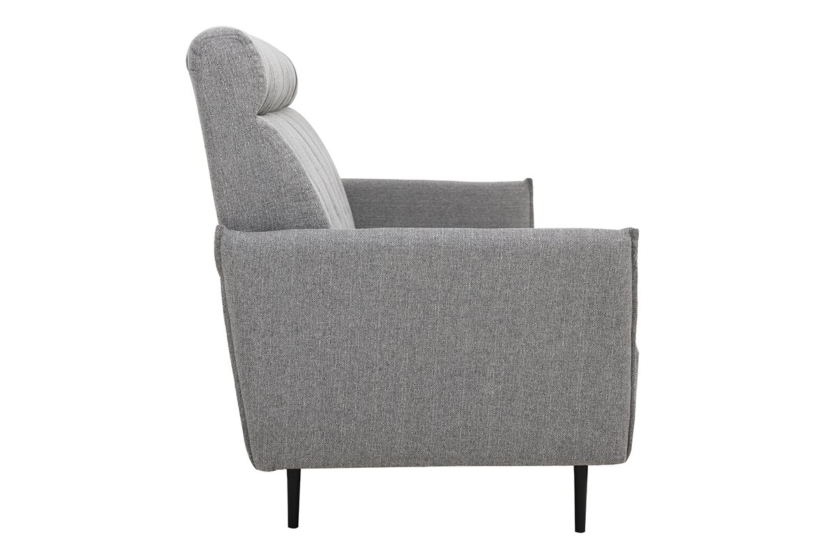 Sofa 3-Sitzer hellgrauer Stoff HIBA