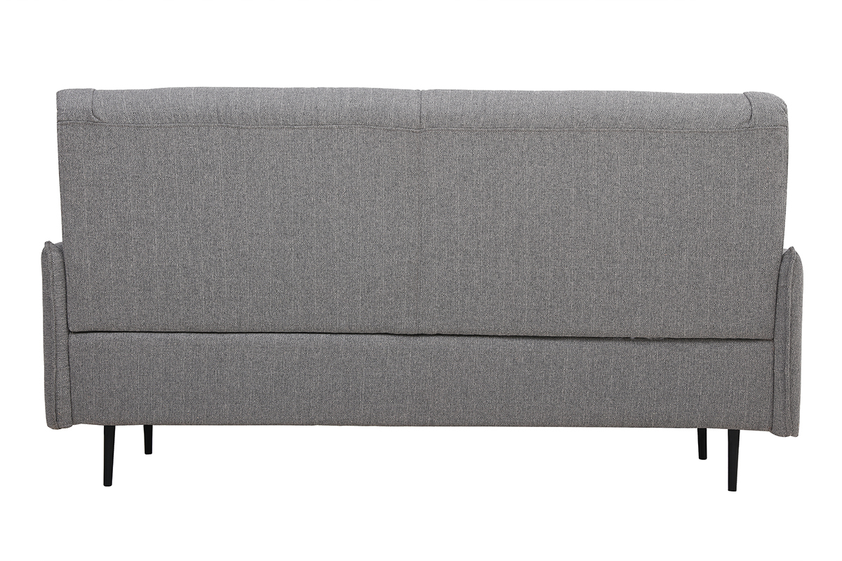 Sofa 3-Sitzer hellgrauer Stoff HIBA