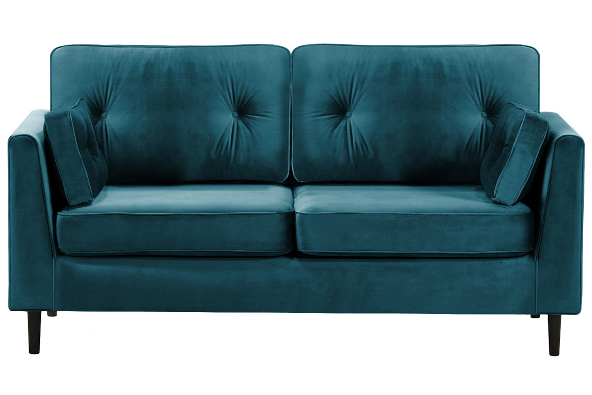 Sofa 3-Sitzer Velours Petrolgr�n MELLOW