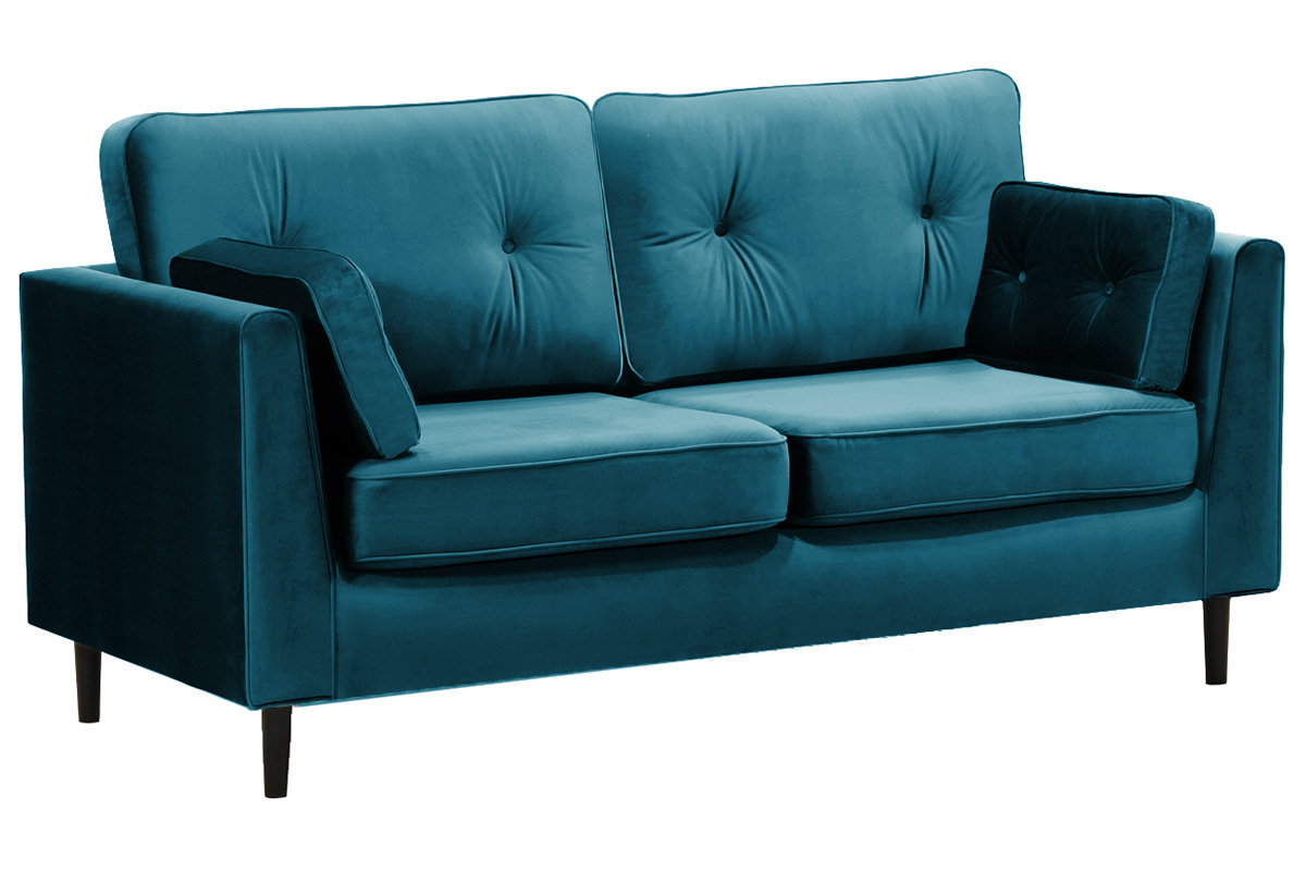 Sofa 3-Sitzer Velours Petrolgr�n MELLOW