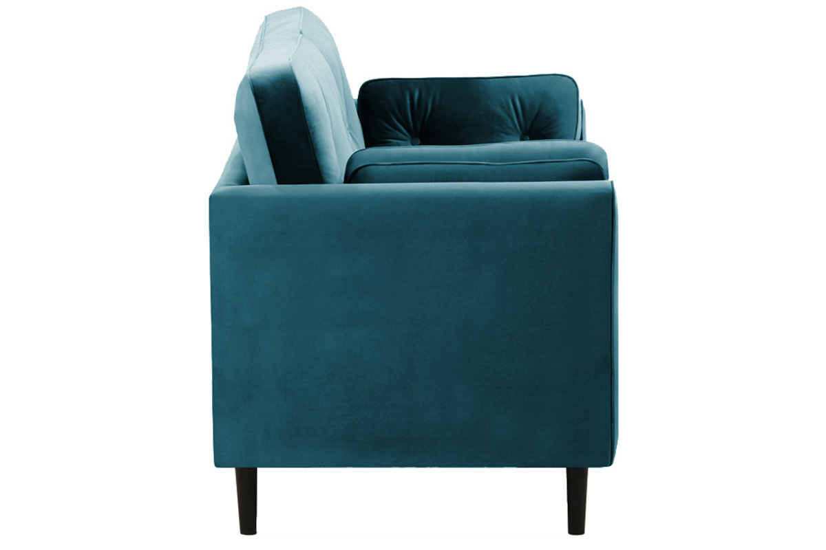 Sofa 3-Sitzer Velours Petrolgr�n MELLOW