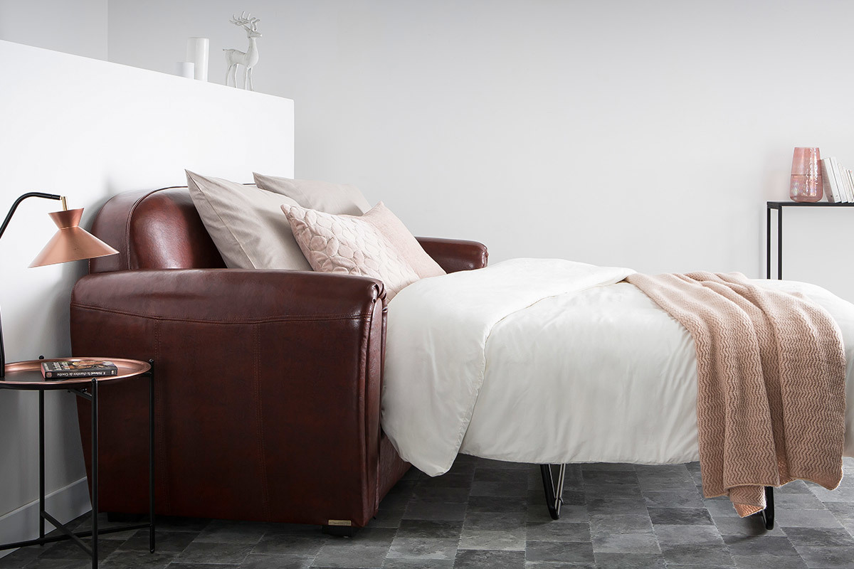 Sofa CLUB verstellbar schwarzes Leder 3 Pltze - Kalbsleder