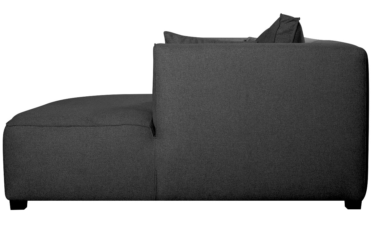 Sofa gerader Winkel modulierbar in anthrazitgrauem Bezug PLURIEL