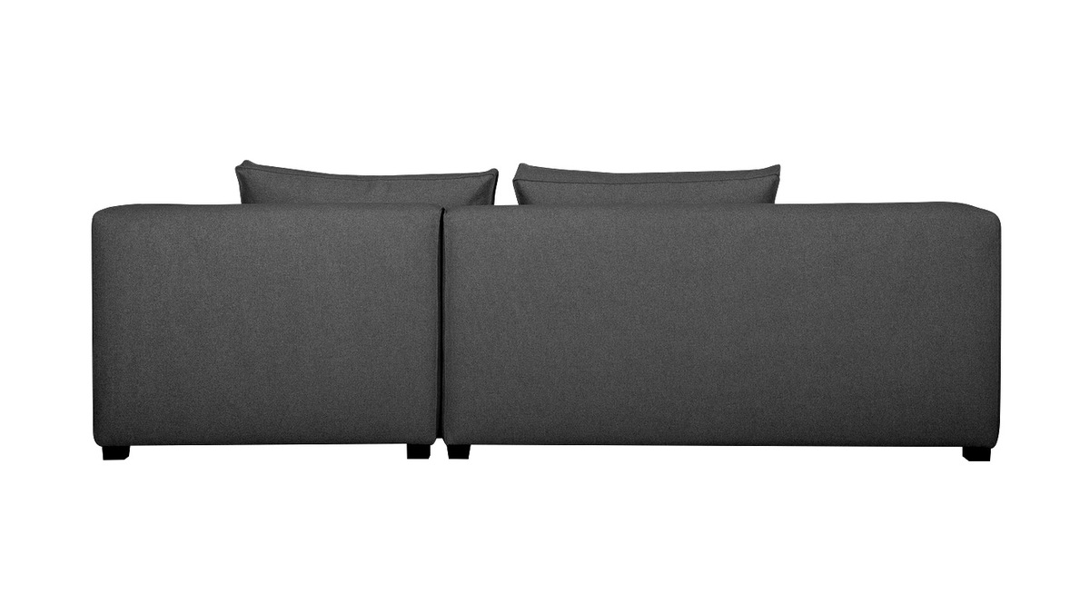 Sofa gerader Winkel modulierbar in anthrazitgrauem Bezug PLURIEL