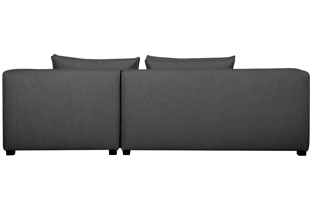 Sofa gerader Winkel modulierbar in anthrazitgrauem Bezug PLURIEL
