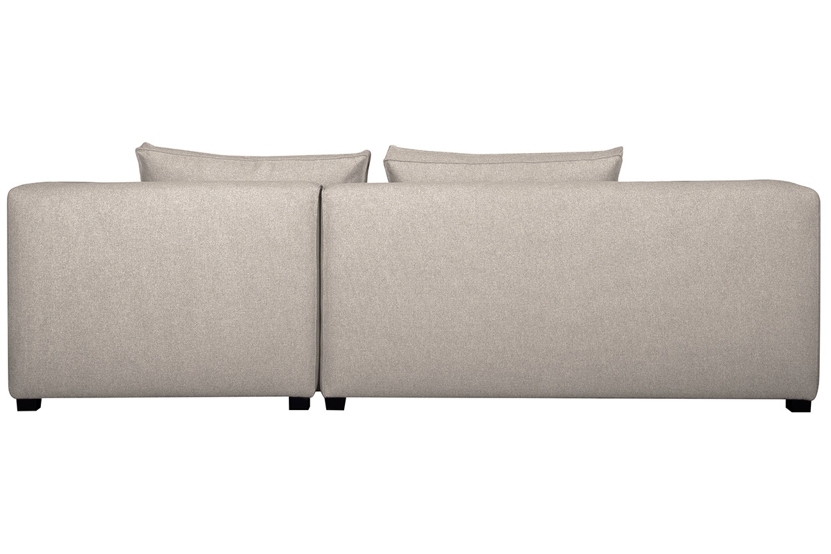 Sofa gerader Winkel modulierbar in beigem Bezug PLURIEL