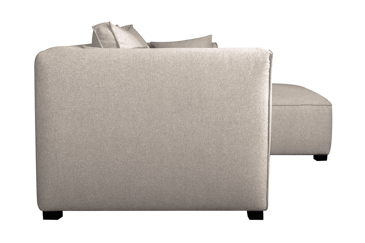 Sofa gerader Winkel modulierbar in beigem Bezug PLURIEL