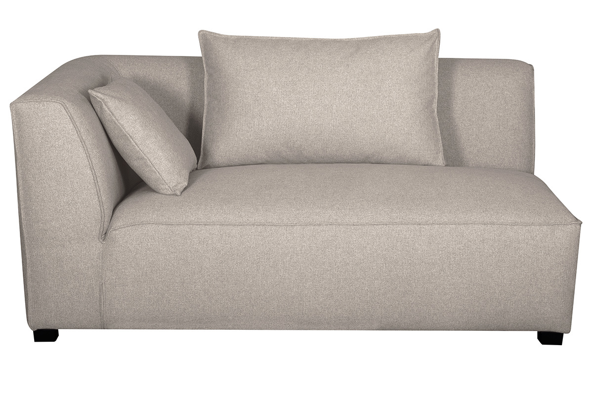 Sofa gerader Winkel modulierbar in beigem Bezug PLURIEL