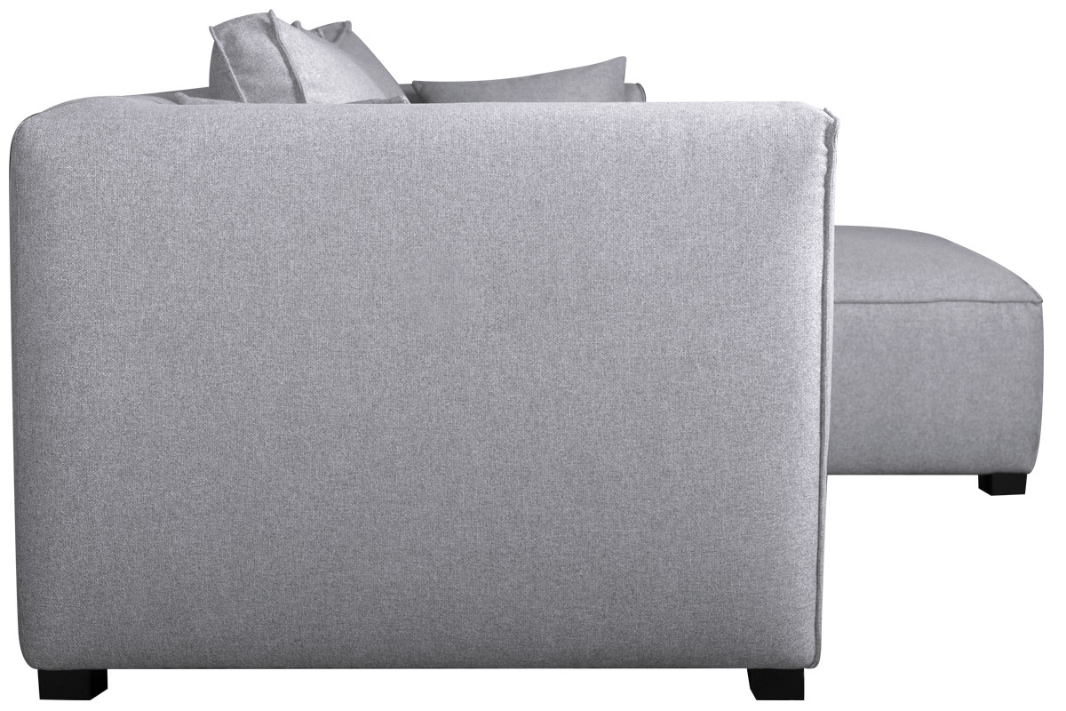 Sofa gerader Winkel modulierbar in hellgrauem Bezug PLURIEL