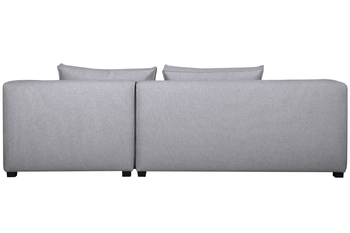 Sofa gerader Winkel modulierbar in hellgrauem Bezug PLURIEL