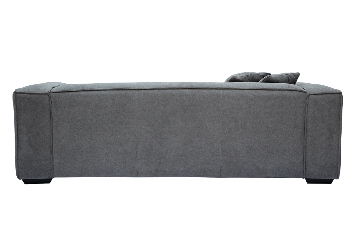Sofa grauer Stoff mit Samteffekt 3-Sitzer COBAIN