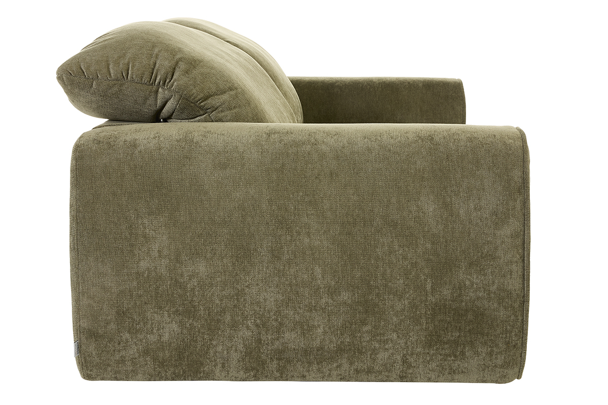 Kleidersofa in Khaki-Gr�n NOAM, Seitenansicht.