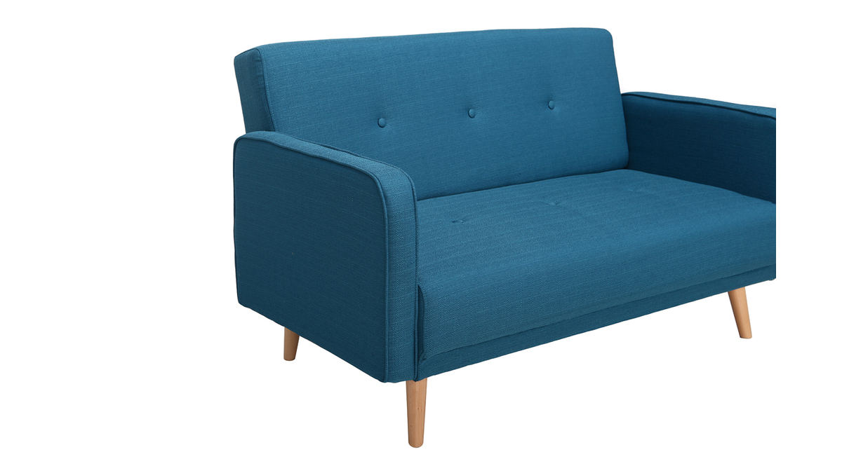 Sofa skandinavisch 2 Pltze Blau ULLA